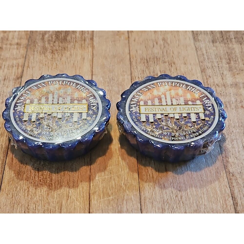 Yankee Candle 2 Wax Tarts Festival of Lights New .8 oz Sealed Channukah